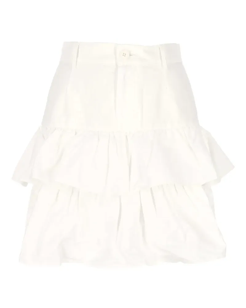 Fiorucci Gerüschter Rock - Weiß Weiß