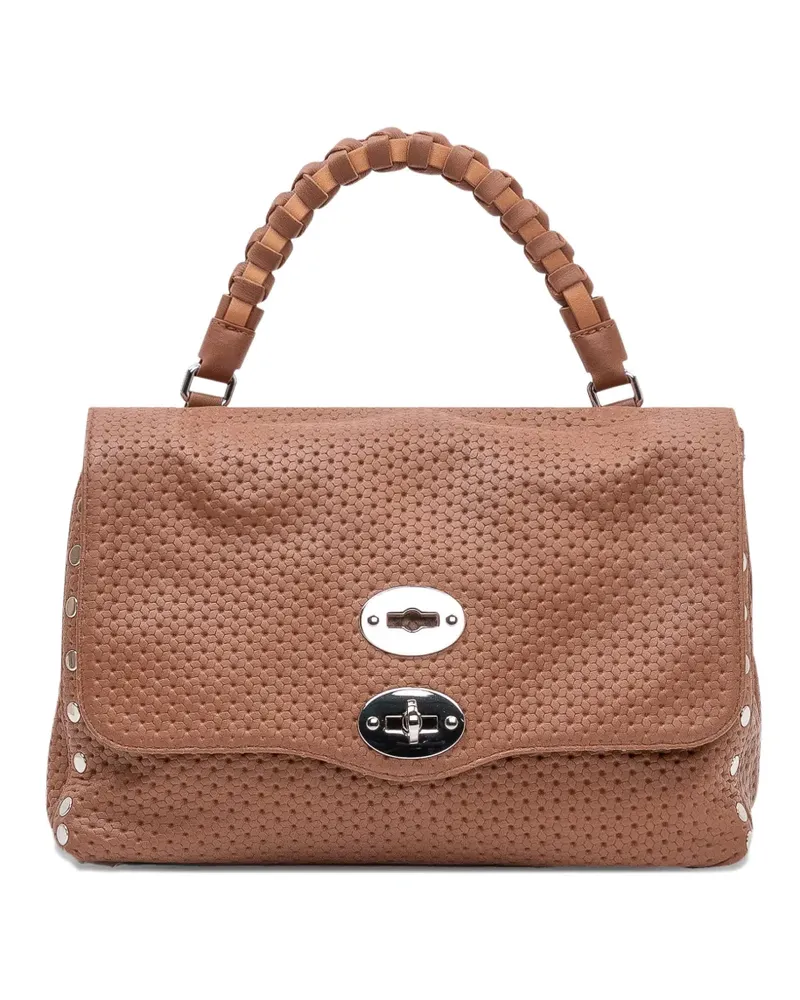 Zanellato Postina Handtasche mit geflochtenem Henkel - Braun Braun