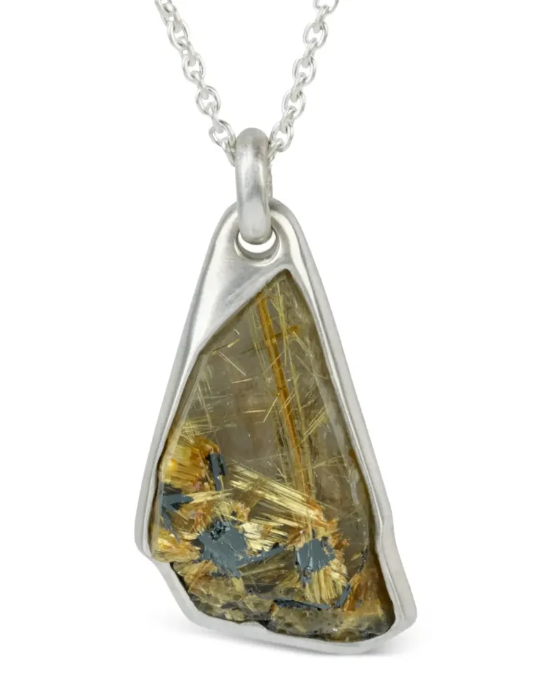 Parts Of Four Halos Halskette aus Sterlingsilber mit Rutilquarz Silber