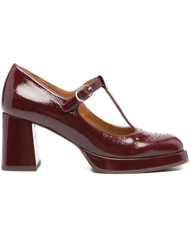 Chie Mihara Pumps mit Blockabsatz 70mm - Rot Rot