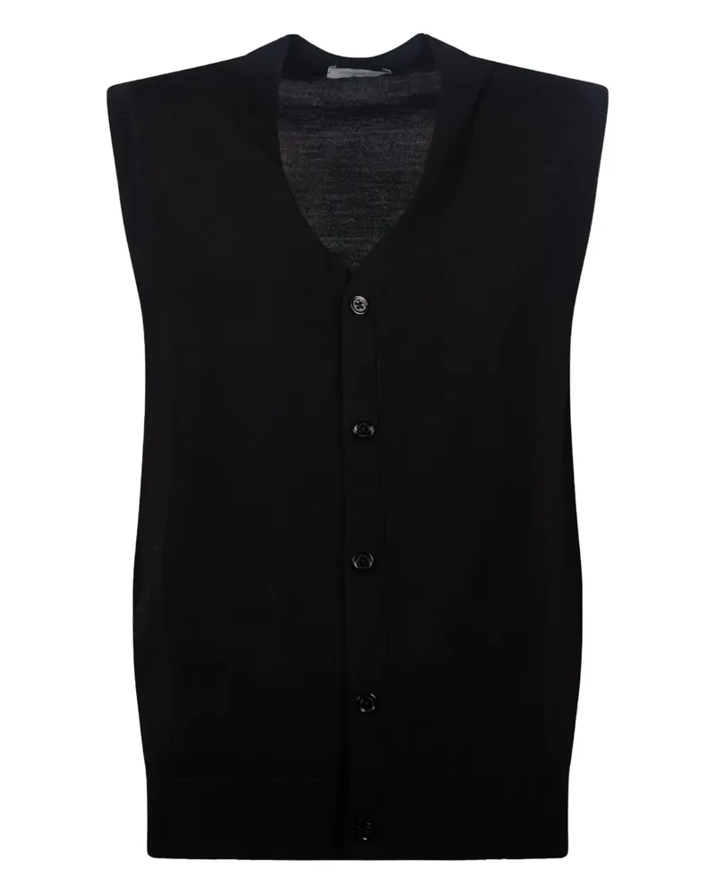 Paolo Pecora Milano buttoned knitted gilet - Schwarz Schwarz