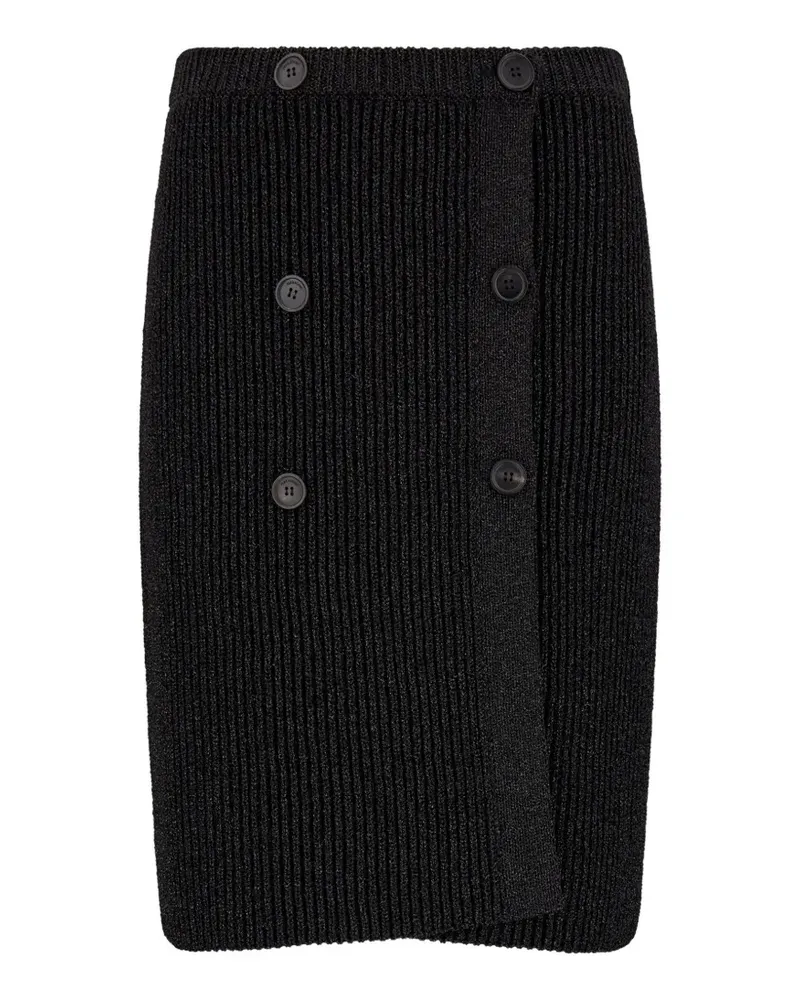 Ferragamo Strickrock mit Lurex-Detail - Schwarz Schwarz