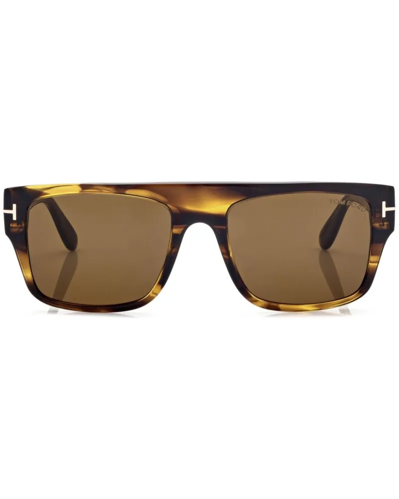 Tom Ford Eckige Dunning Sonnenbrille Braun