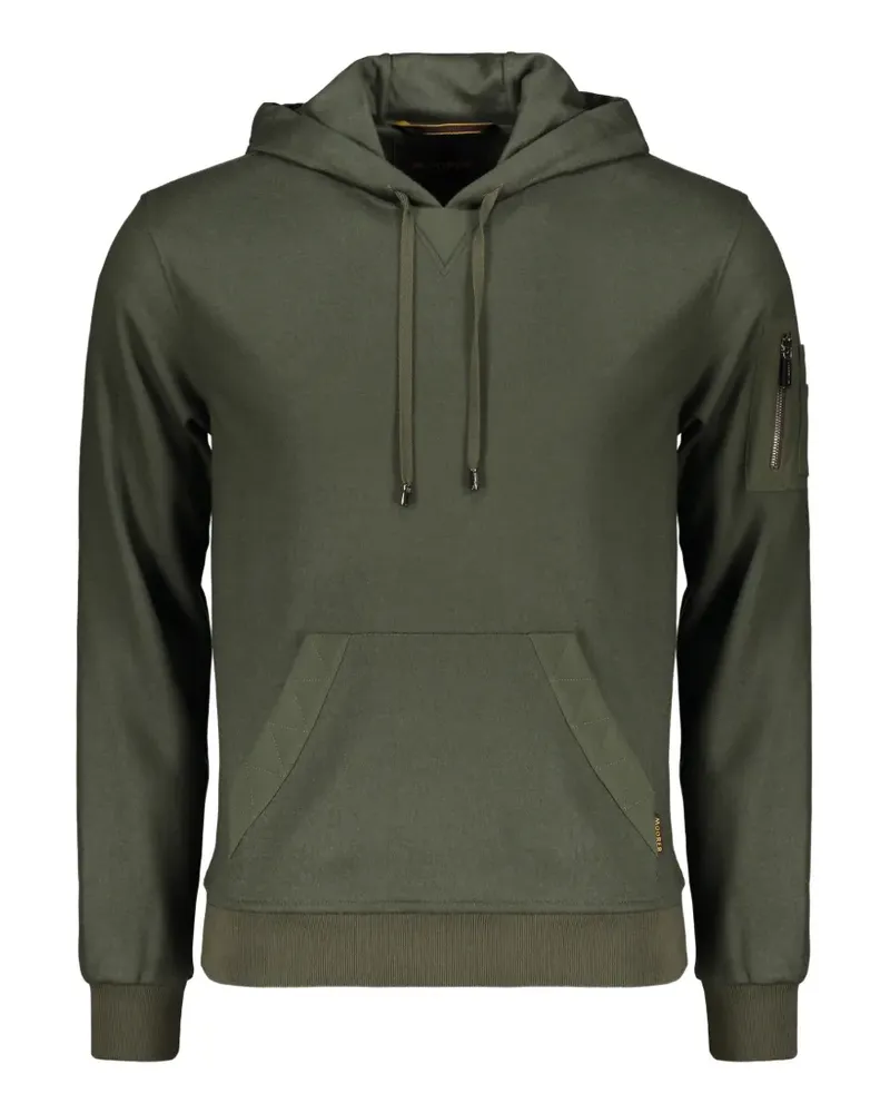 MOORER Hoodie mit Ärmeltasche - Grün Grün