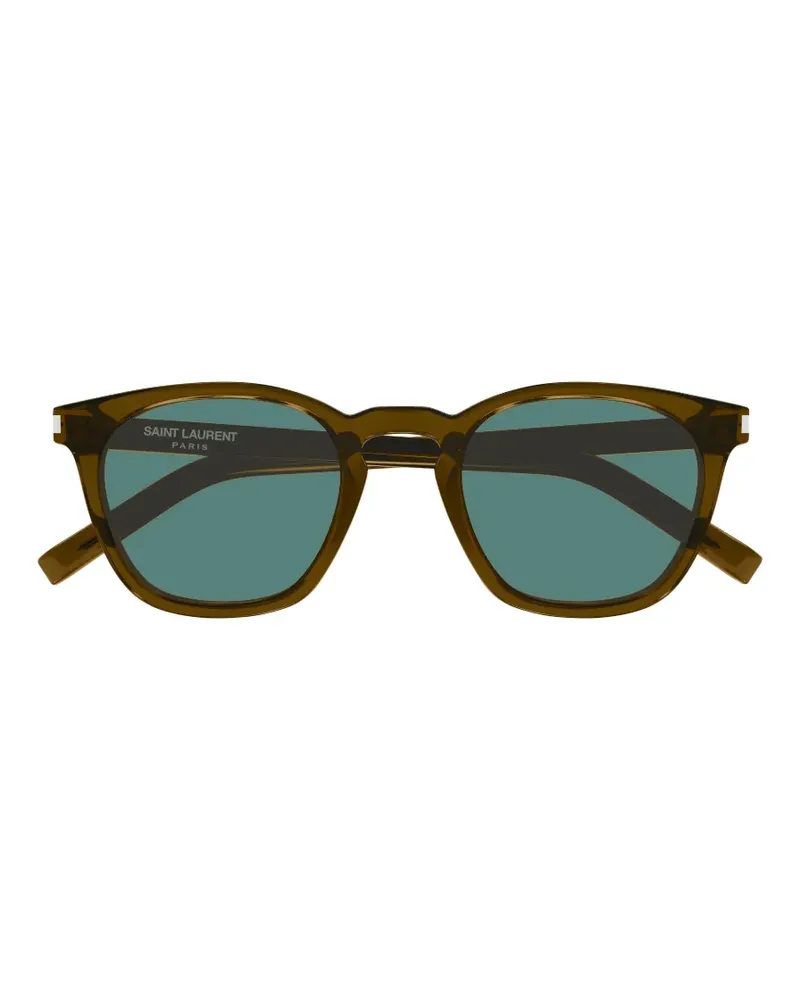 Saint Laurent Sonnenbrille mit eckigem Gestell - Grün Grün