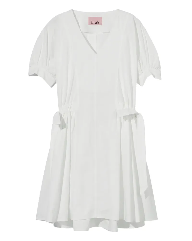 b+ab Minikleid mit Puffärmeln - Weiß Weiß