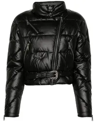 Versace Jeans Steppjacke mit barocker Schnalle Schwarz