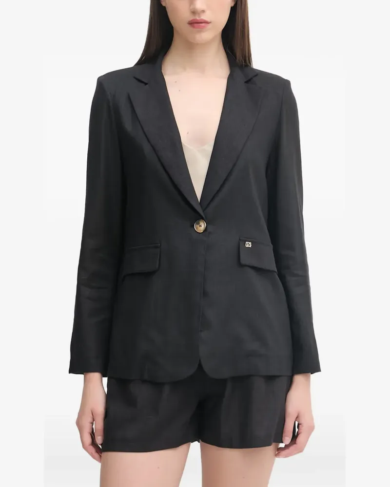 Gaudi Blazer mit fallendem Revers - Schwarz Schwarz