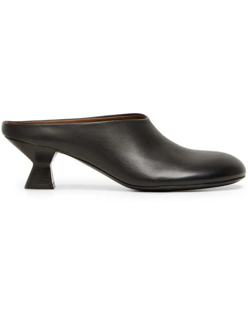 Marsèll Mules mit runder Kappe 55mm - Schwarz Schwarz