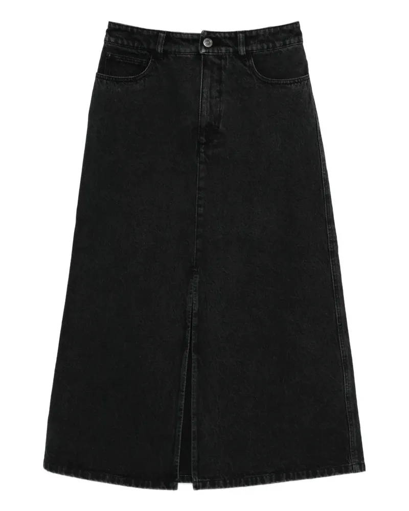 A.P.C. Jeans-Midirock mit Schlitz - Schwarz Schwarz