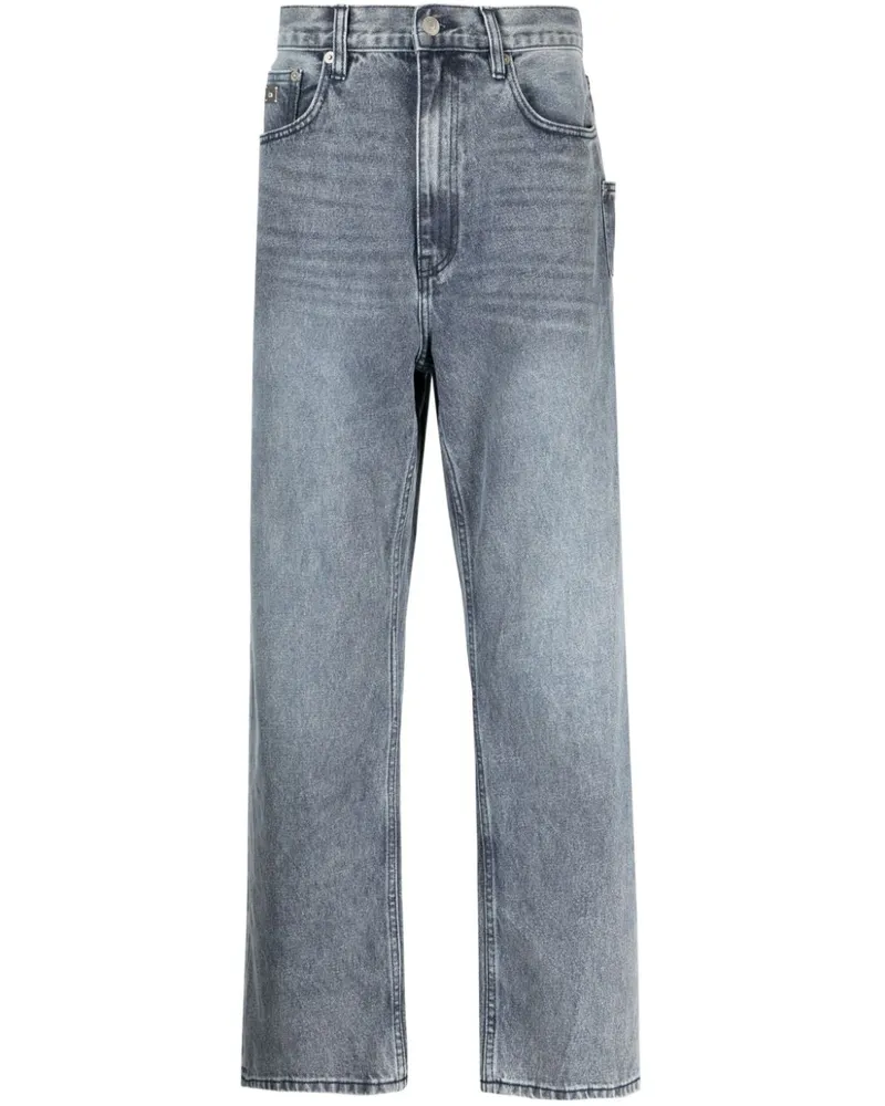 Izzue Halbhohe Straight-Leg-Jeans Blau