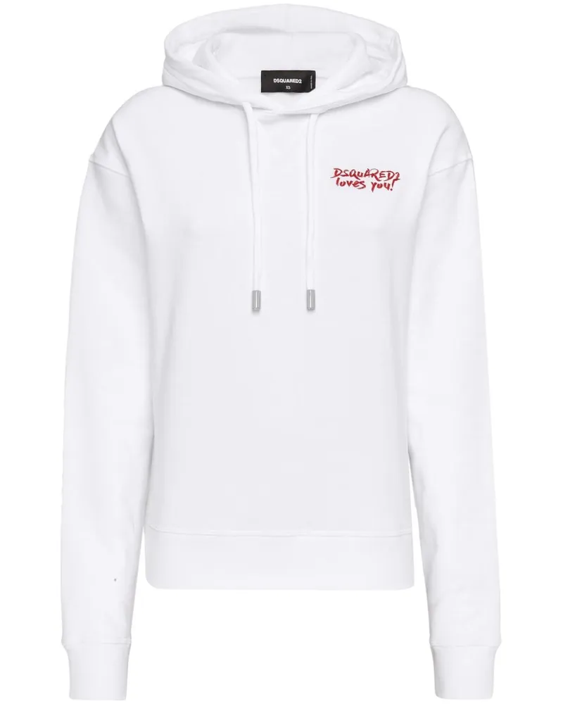 Dsquared2 Dsquared Loves You Hoodie Weiß