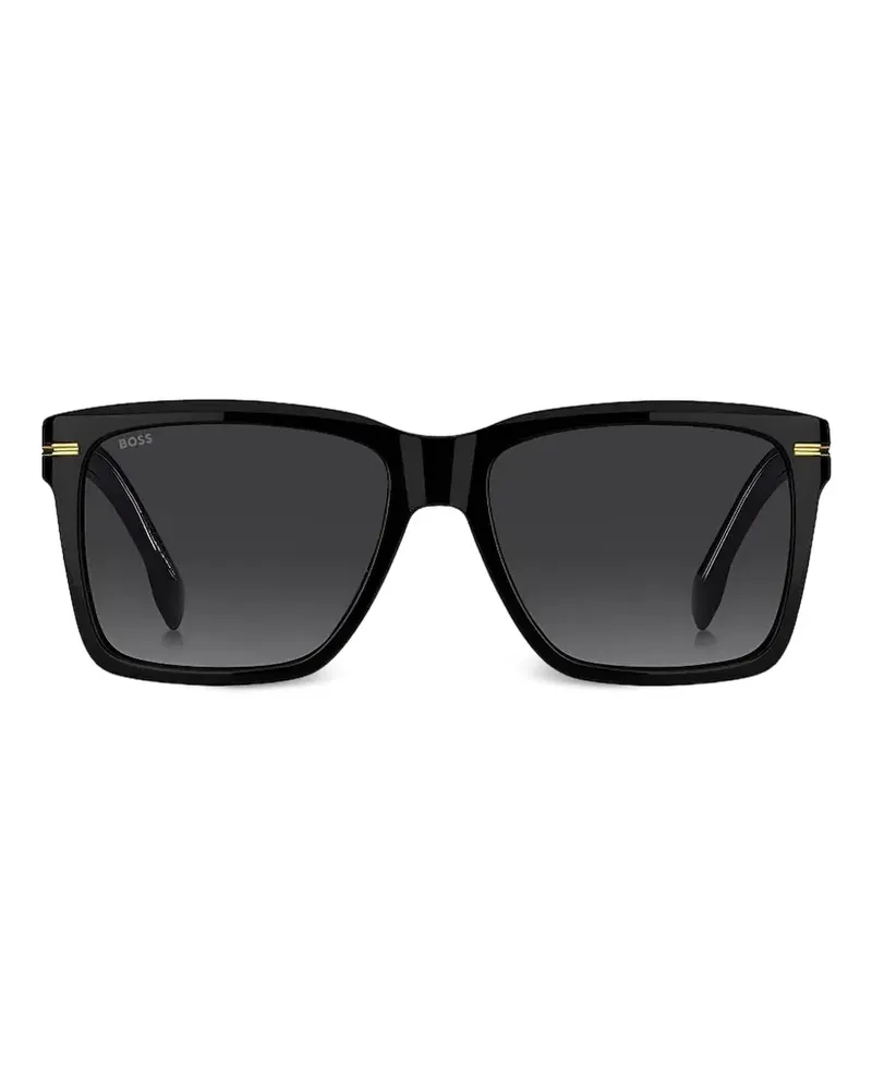 HUGO BOSS Eckige Sonnenbrille - Schwarz Schwarz