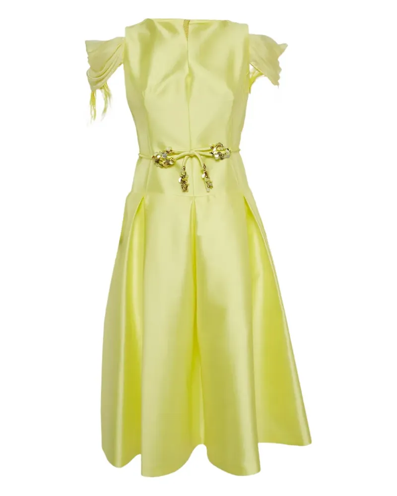 Paule Ka Midikleid mit Federbesatz - Gelb Gelb