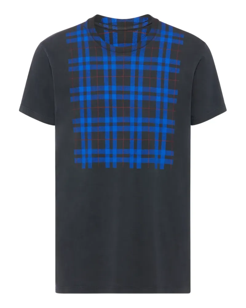 Maison Margiela Kariertes T-Shirt - Grau Grau