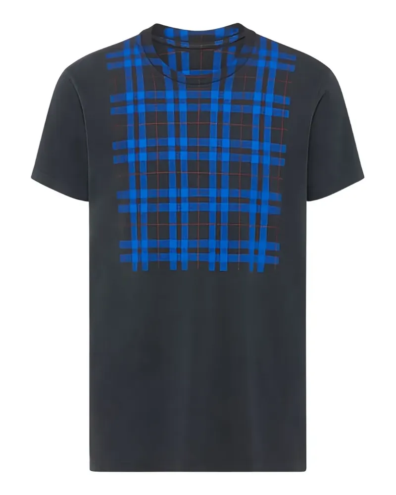 Maison Margiela Kariertes T-Shirt - Grau Grau