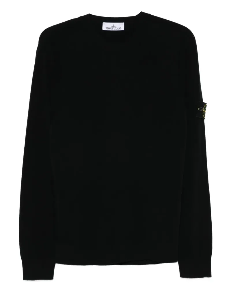 Stone Island Pullover mit Logo-Patch - Schwarz Schwarz