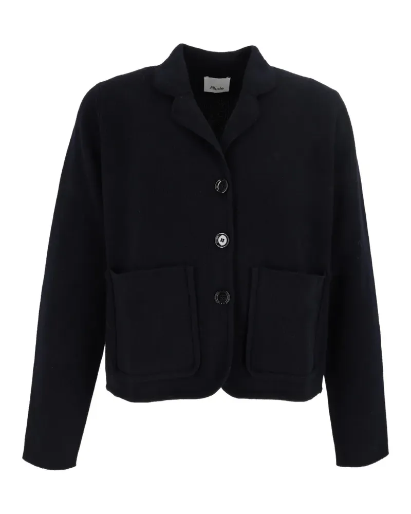 ALLUDE Geknöpfter Cardigan mit aufgesetzten Taschen - Blau Blau