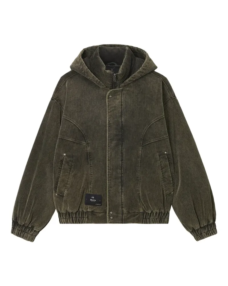 FIVE CM Cordjacke mit Kapuze - Grün Grün