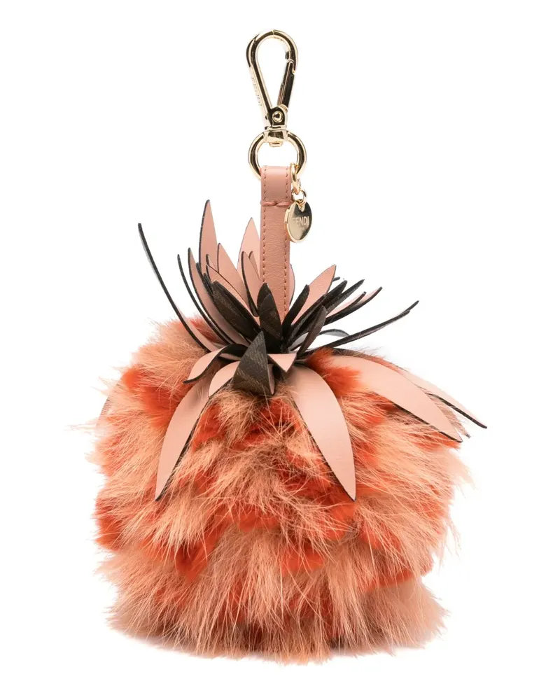 Fendi Schlüsselanhänger aus Leder - Orange Orange