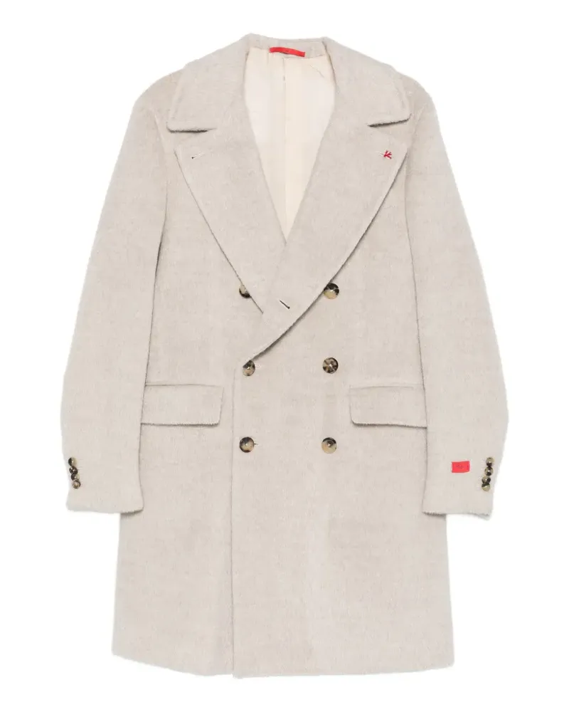 Isaia Doppelreihiger Mantel - Nude Nude