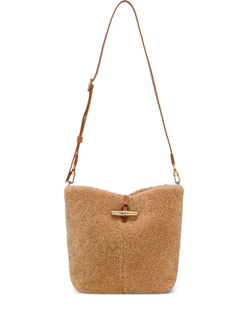 Longchamp Kleine Le Roseau Beuteltasche - Nude Nude