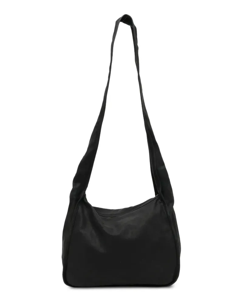 GUIDI Schultertasche aus Leder - Schwarz Schwarz