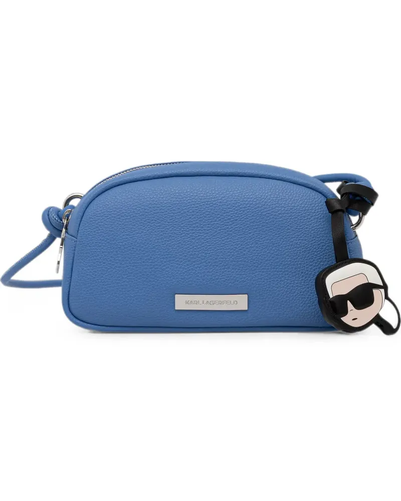 Karl Lagerfeld logo-plaque crossbody bag - Blau Blau