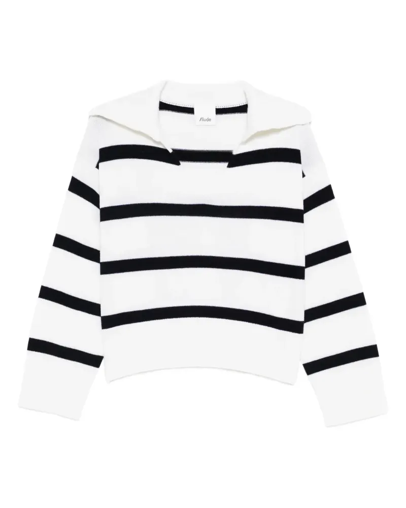 ALLUDE striped sweater - Weiß Weiß