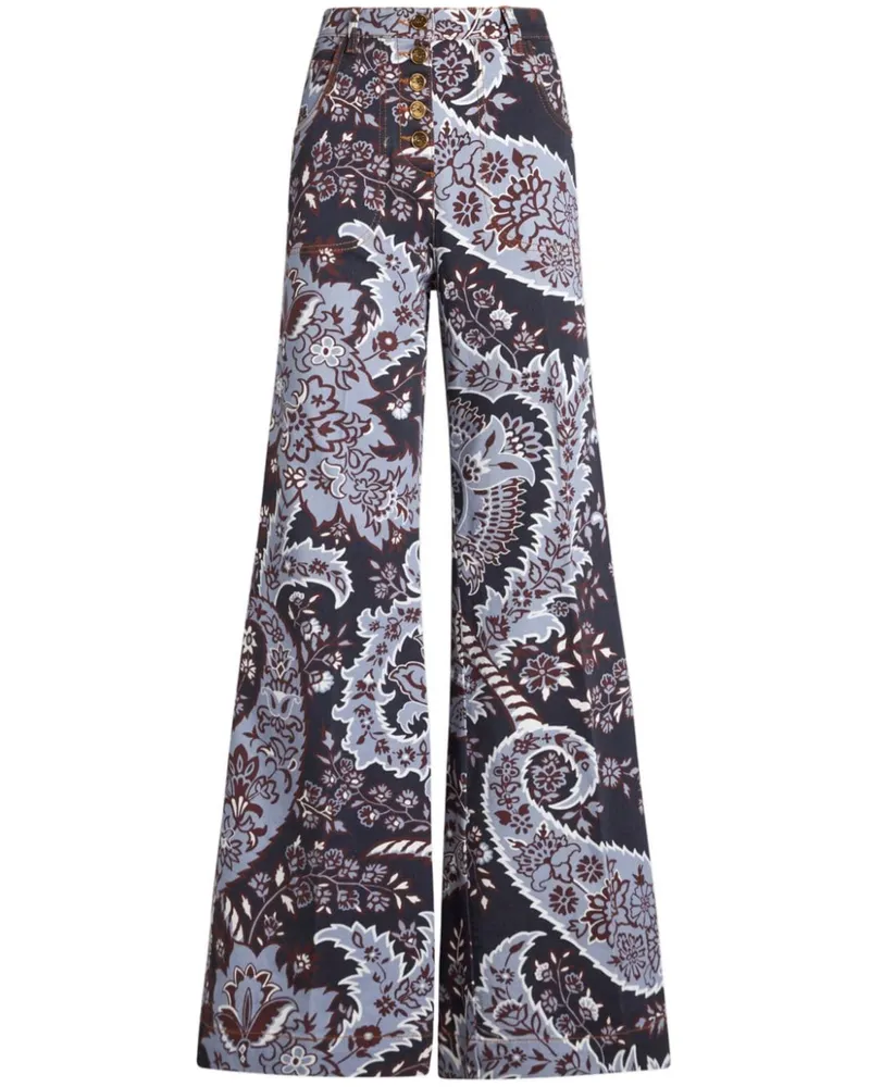 Etro Jeans mit Paisley-Print - Blau Blau