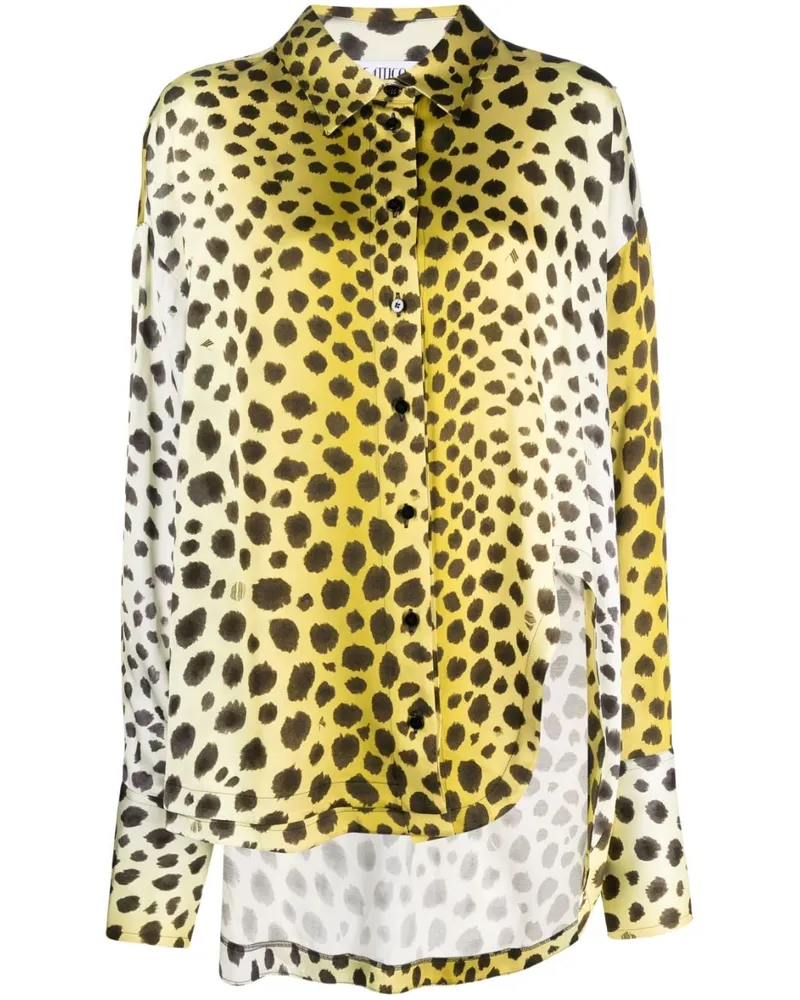ATTICO Hemd mit Leoparden-Print - Gelb Gelb