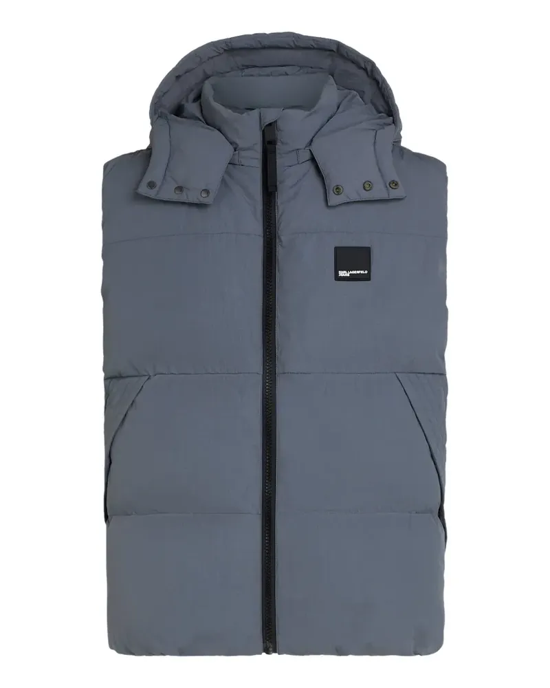Karl Lagerfeld Gefütterte Kapuzenweste - Blau Blau