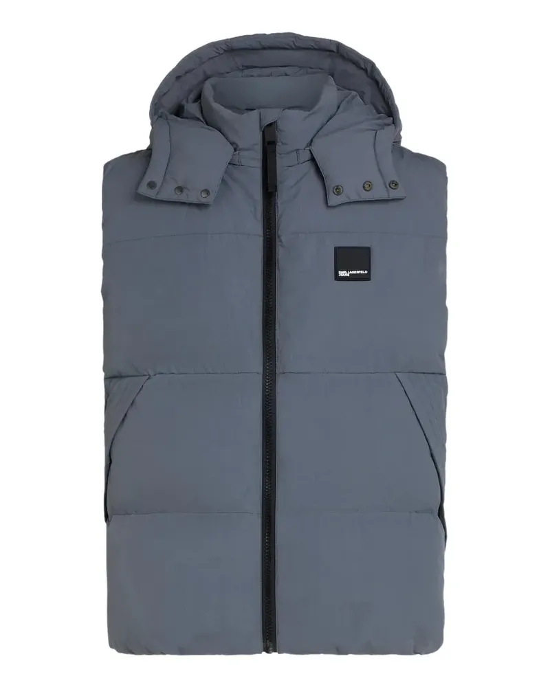 Karl Lagerfeld Gefütterte Kapuzenweste - Blau Blau