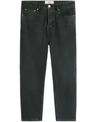 AMI Paris Tapered-Jeans mit Logo-Patch Schwarz