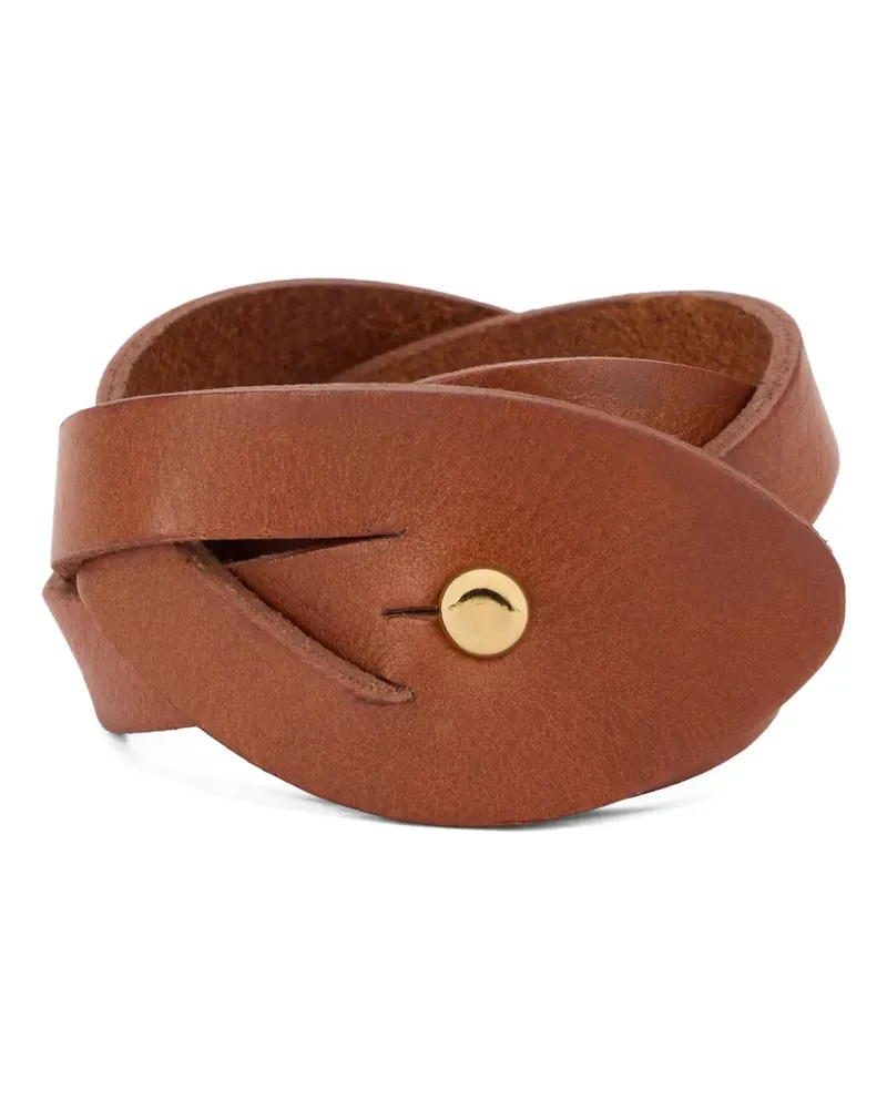 Fabiana Filippi braided leather bracelet - Braun Braun