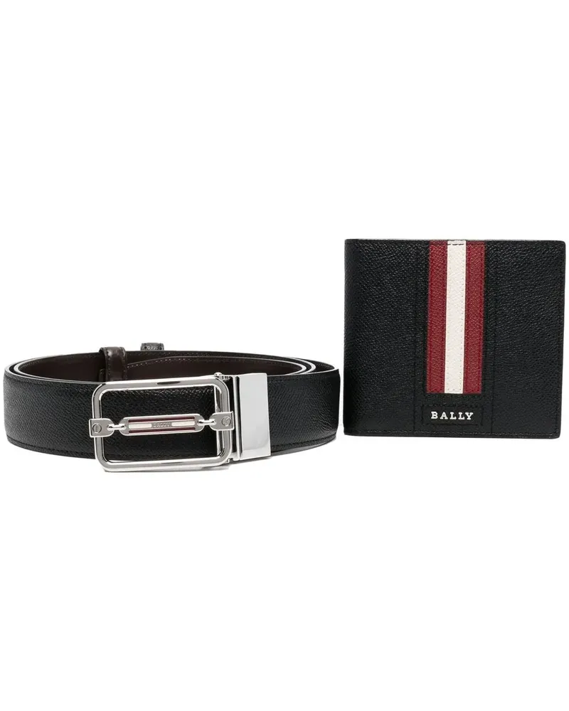 Bally Set aus Portemonnaie und Gürtel - Schwarz Schwarz