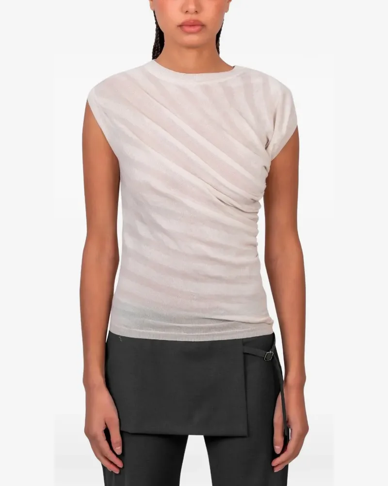 Paloma Wool Raven draped sleeveless top - Nude Nude