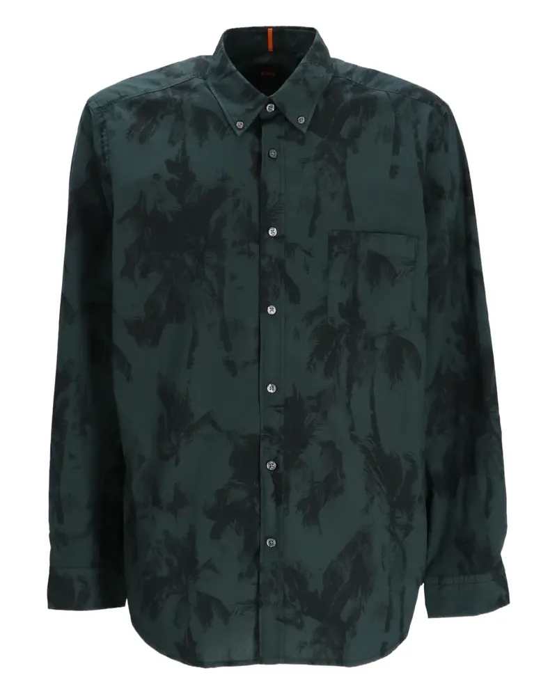 HUGO BOSS Hemd mit Palmen-Print - Grün Grün