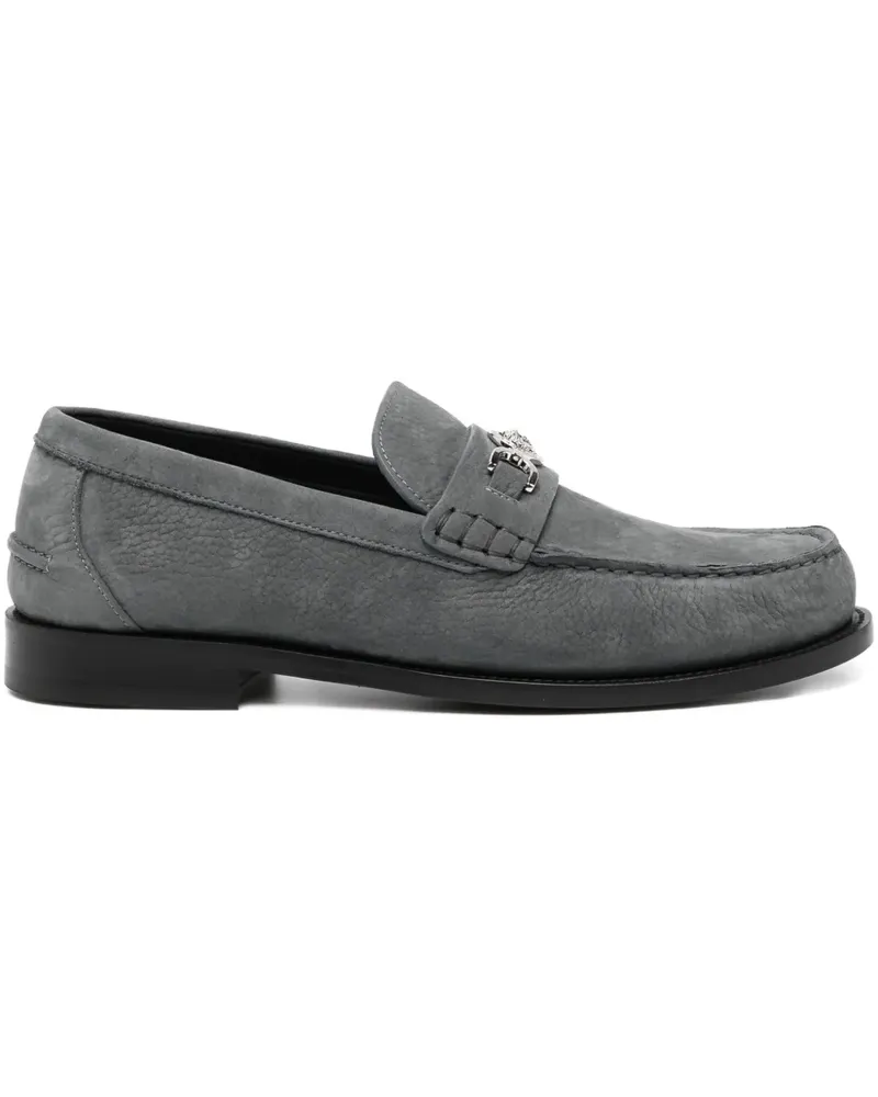 Versace Penny-Loafer mit Logo - Grau Grau