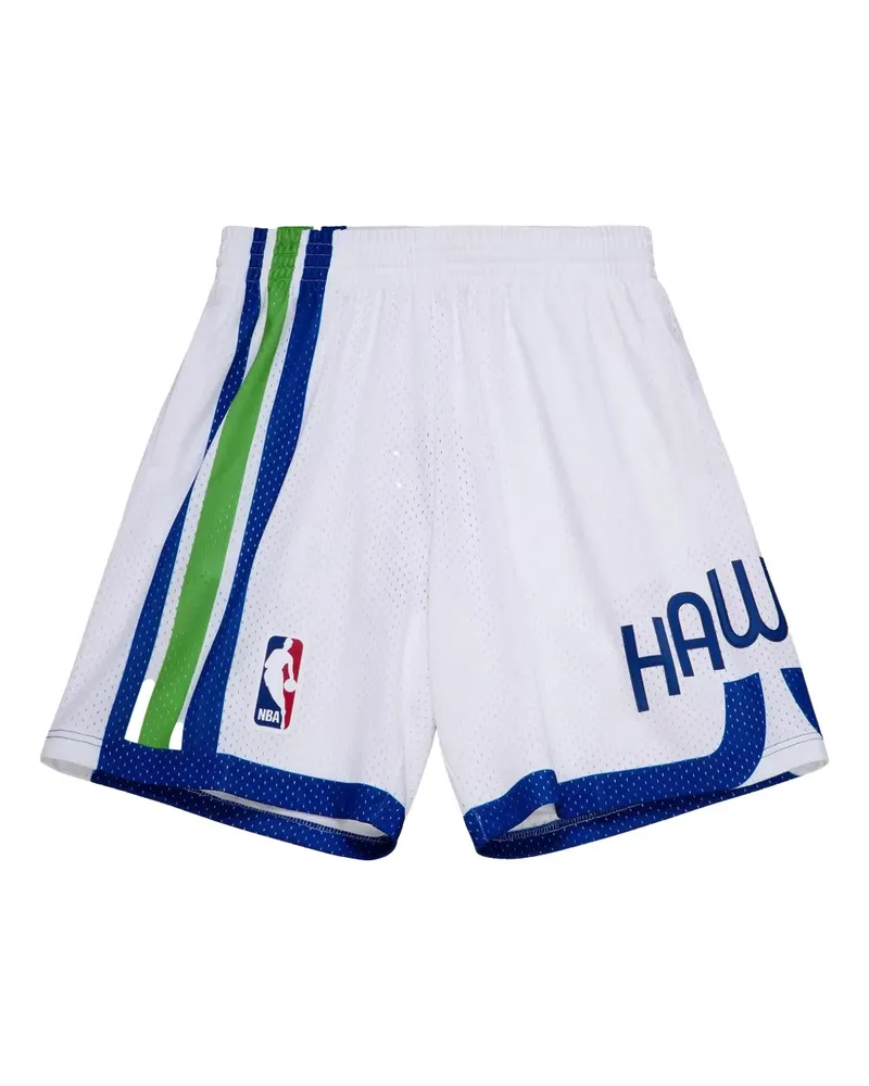 Mitchell & Ness x NBA Atlanta Hawks 1970 Shorts - Weiß Weiß