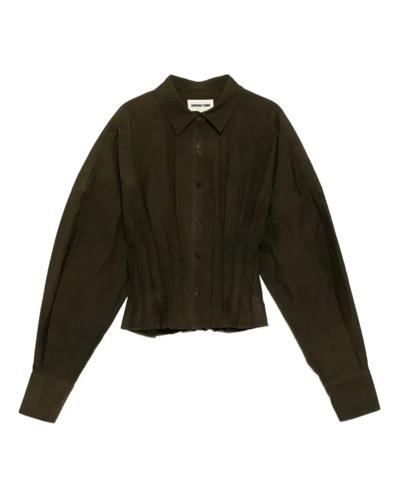 SHUSHU/TONG Hemd mit definiertem Bund - Grün Grün