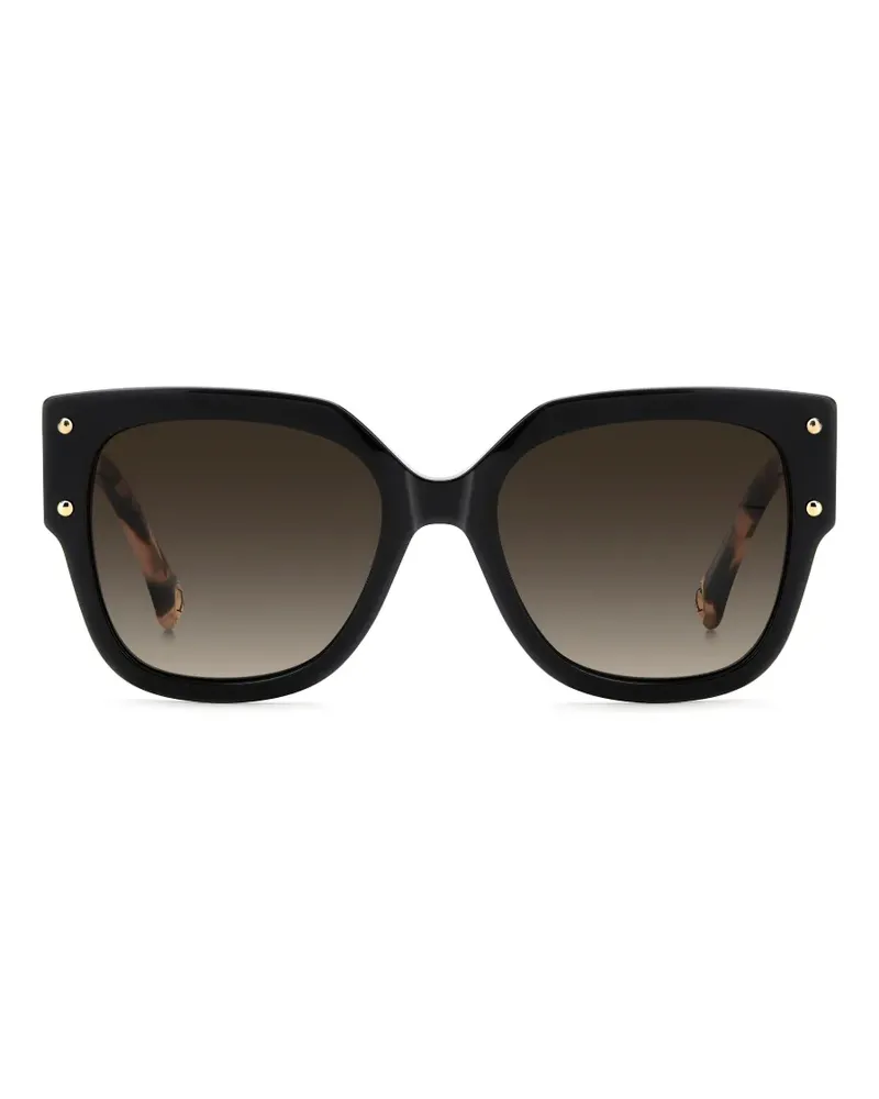 Carolina Herrera New York Sonnenbrille mit eckigem Gestell - Schwarz Schwarz
