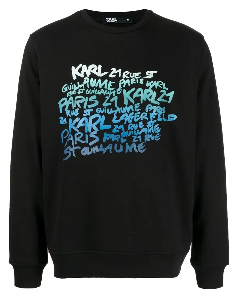 Karl Lagerfeld Sweatshirt mit Graffiti-Print - Schwarz Schwarz