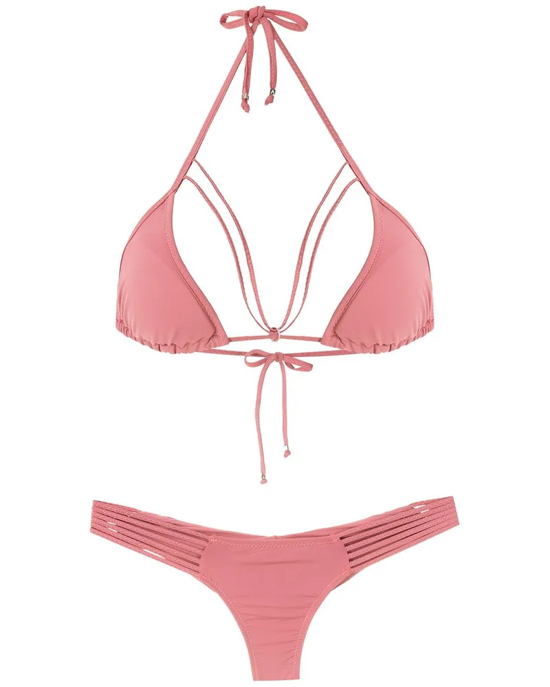 Amir Slama Bikini mit Riemen - Rosa Rosa