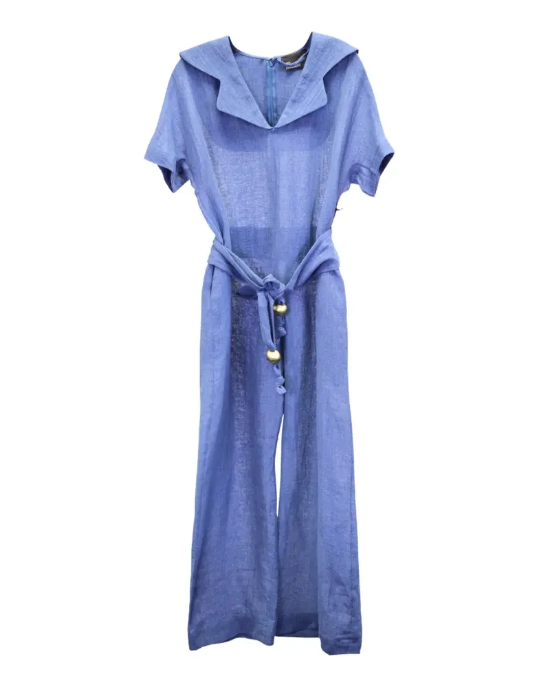 Lisa Marie Fernandez Jumpsuit aus Leinen - Blau Blau