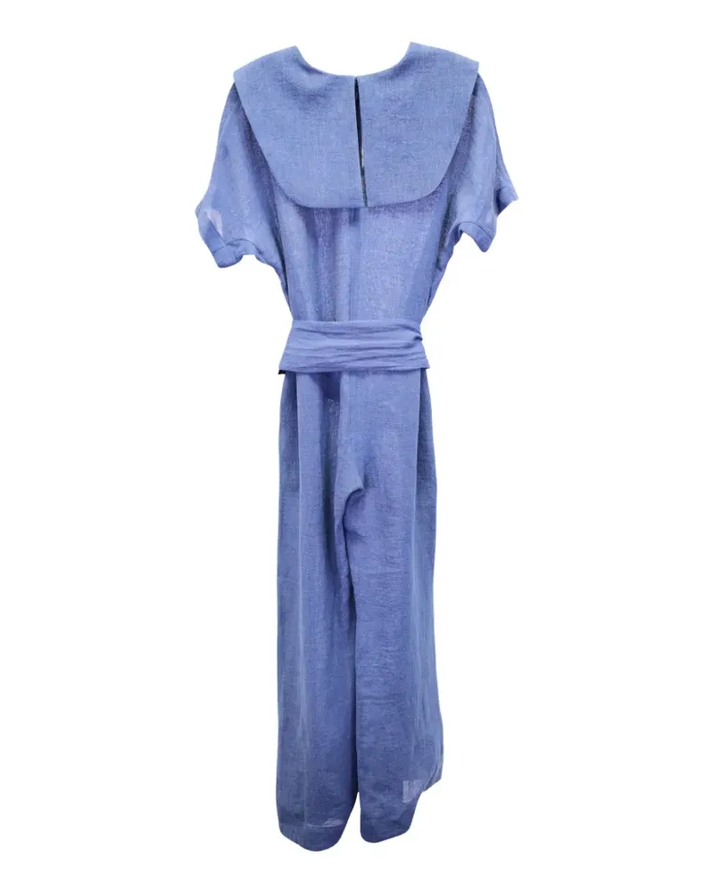 Lisa Marie Fernandez belted linen jumpsuit - Blau Blau