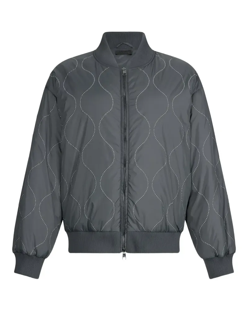 Liu Jo Nylon bomber jacket with studs - Grau Grau