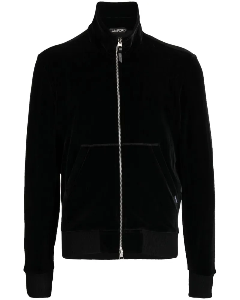Tom Ford Jacke aus Samt mit Reißverschluss - Schwarz Schwarz