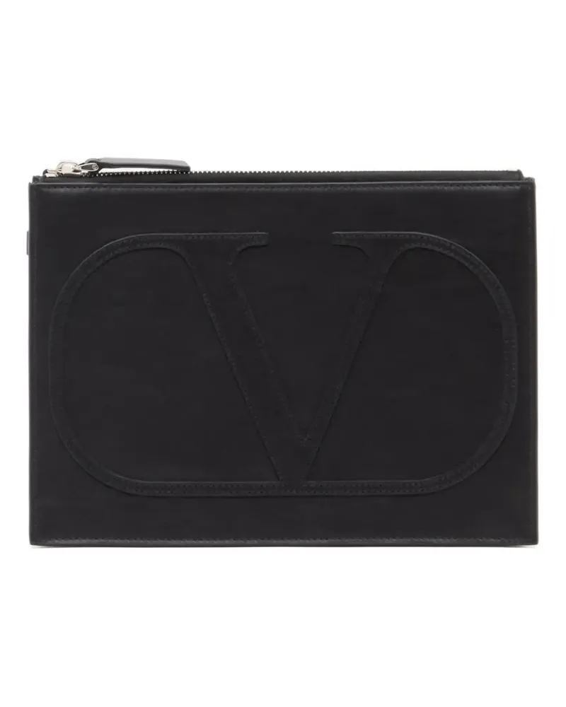Valentino Garavani VLogo Signature XL Tasche aus Kalbsleder - Schwarz Schwarz