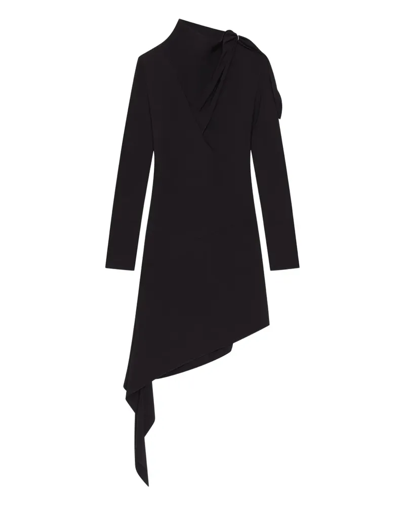 Courrèges Asymmetrisches Wickelkleid - Schwarz Schwarz
